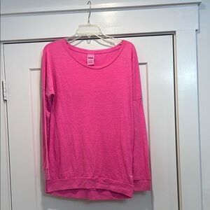 Pink Victorias Secret Women's oversized top size small.